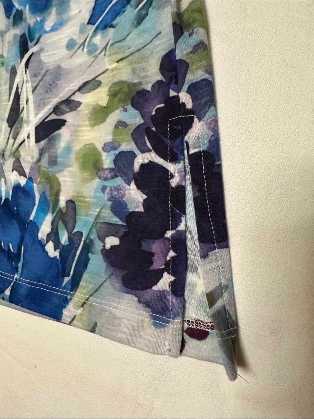 Alfred Dunner Floral Watercolor 3/4 Sleeve Top - Multicolor, 3X - Picture 4 of 6